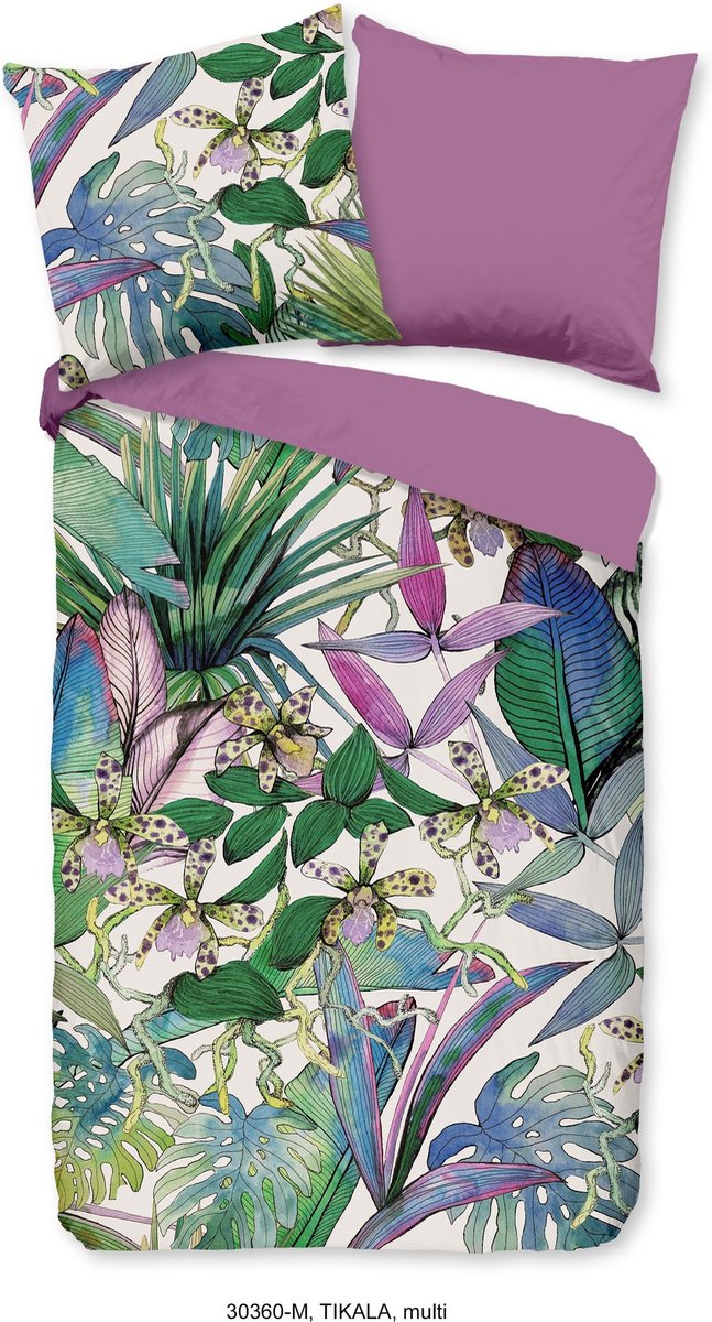 Pure Dekbedovertrek "bladeren" - Multi - (140x200/220 cm) - Microfiber