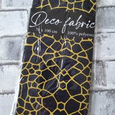 Deco Stof, 100% Polyester, quilten, patchwork, embroidery, 70 x 100 cm, Dieren print Giraffe geel zwart