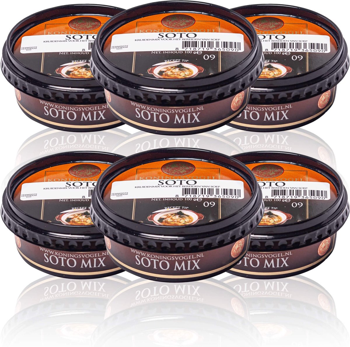 Koningsvogel® | 6 x 100 gr boemboe | Soto | kruidenmix voor soep | nr 09
