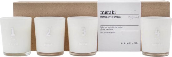 Meraki - Coffret bougies parfumées de l'Avent Frozen Meadow
