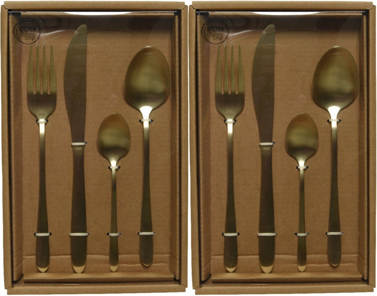 Besteksets/bestek set 16-delig rose goud voor 4 personen - Tafelbestek Besteksets/bestek set 16-delig rose goud voor 4 personen - Tafelbestek