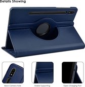 Arara Hoes Geschikt voor Samsung Galaxy Tab S8 & S7 Hoesje Donkerblauw 2022 / 360° Graden Draaibaar