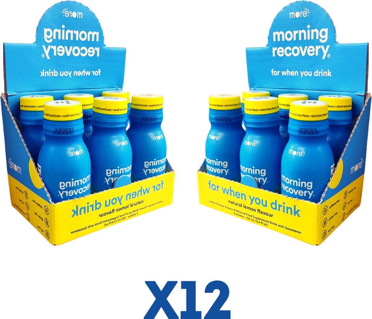 12 Pack Morning Recovery - Anti-Kater - Elektrolyten - Vitamine C - Vegan - Glutenvrij