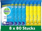 Bol.com Dettol - 640 Schoonmaakdoekjes Power & Fresh - Oceaan 4x80 stuks - Citrus 4x80 stuks - Voordeelverpakking aanbieding