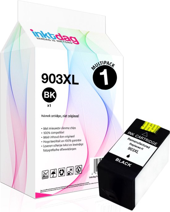 Inktdag inktcartridge voor HP 903 XL Zwart, HP 903XL Zwart (1 stuk)  geschikt voor... | bol.com