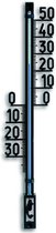 Binnen/buiten thermometer kunststof 6,5 x 28 cm - Buitenthemometers - Temperatuurmeters