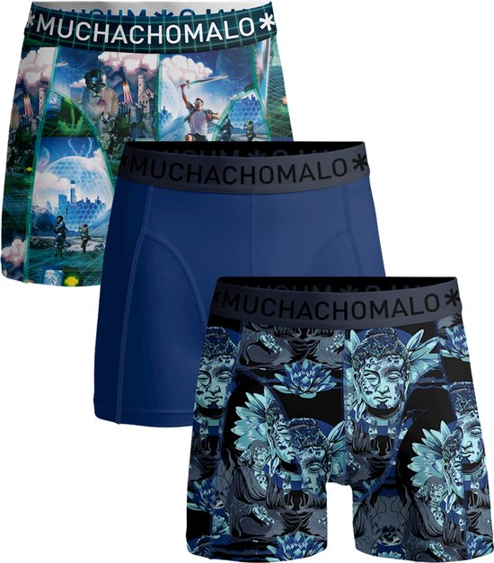 Muchachomalo boxershorts - heren boxers normale lengte (3-pack) - Elebudha Virtualreality - Maat: XL