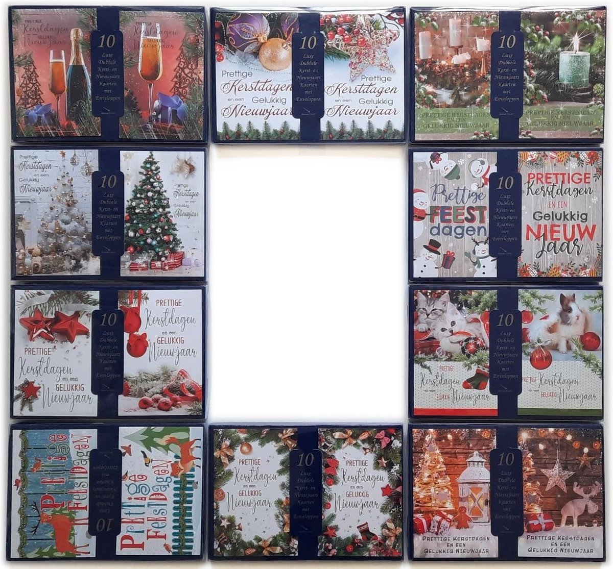 Kerstkaarten 100 Stuks 10 x 14 cm Prettige Kerstdagen K165 bol