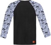 Shirt zwart dino blauw