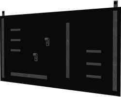 Magneetbord XL horizontaal 50x100 cm - VINTAGE GREY leren banden - inclusief 10 leren magneet accessoires - Handles and more® (wandbord - magneetborden groot)