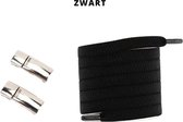 Best Lacets - Lacets - Lacets élastiques - Lacets magnétiques - Accessoires pour chaussures Lacets - Lacets 100 cm - Lacets noir
