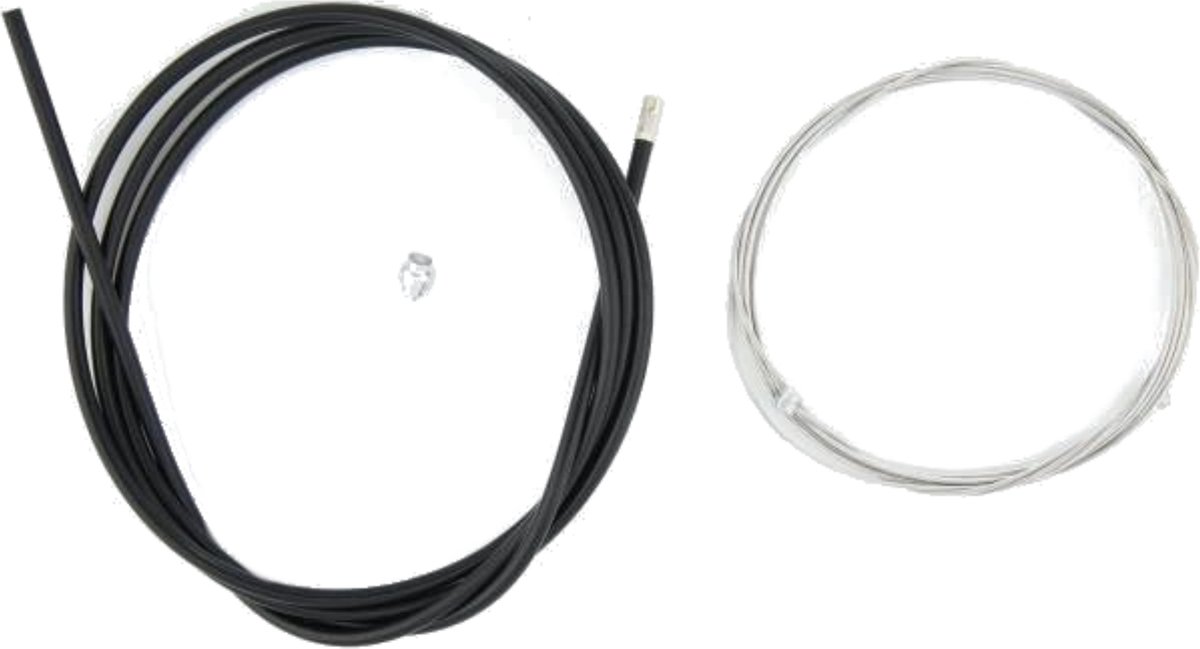Slurf Universele remkabel - RVS binnenkabel - Teflon buitenkabel - Zilver/zwart - 180/225 cm