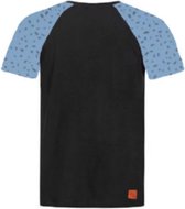 T-shirt zwart spikkel blauw