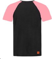 T-shirt zwart roze