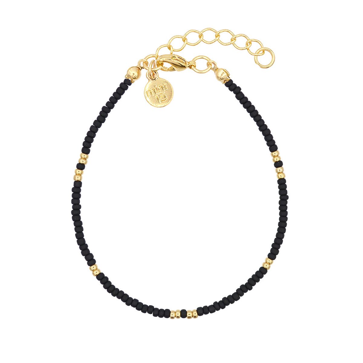 Mint15 Armband 'Little Beads Bracelet' - Zwart - Goud
