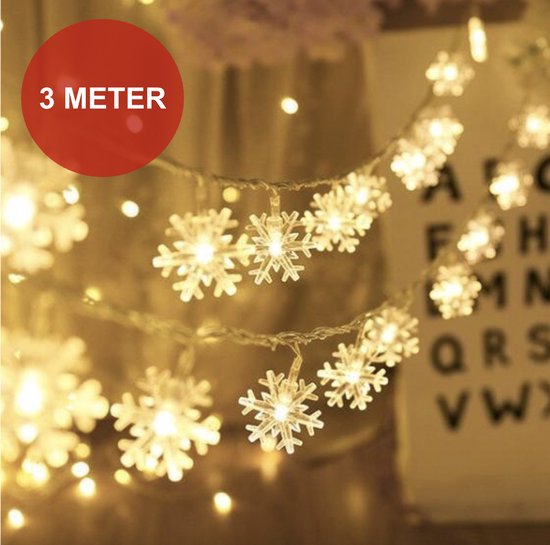 - Kerstverlichting op Batterij - LED Sneeuwvlokken Kerstlampjes -... bol.com