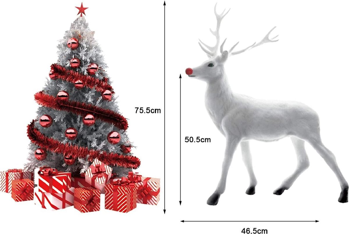 2 sets Kerstmis raamstickers grote kerstboom eland kerststickers muur raam  decoratieve... | bol.com