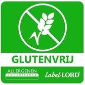 LabelLord | HACCP Voedseletiketten Aqualabel | Glutenvrij sticker in dispenserdoos | 500 etiketten per rol