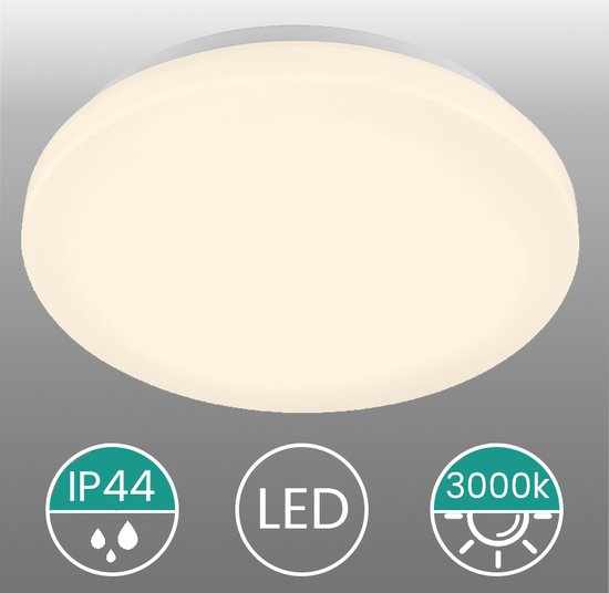 LED Badkamerlamp - Plafondlamp - IP44/20 - Ø25.5cm - 3000k warm wit - badkamerverlichting