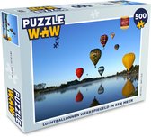 Puzzel Luchtballon - Water - Reflectie - Legpuzzel - Puzzel 500 stukjes