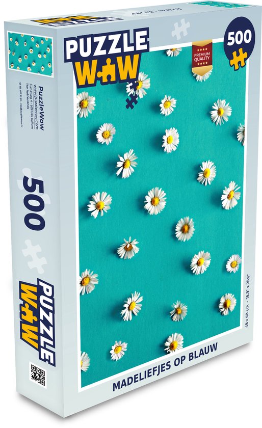 Puzzle Marguerites sur bleu - Puzzle - Puzzle 500 pièces