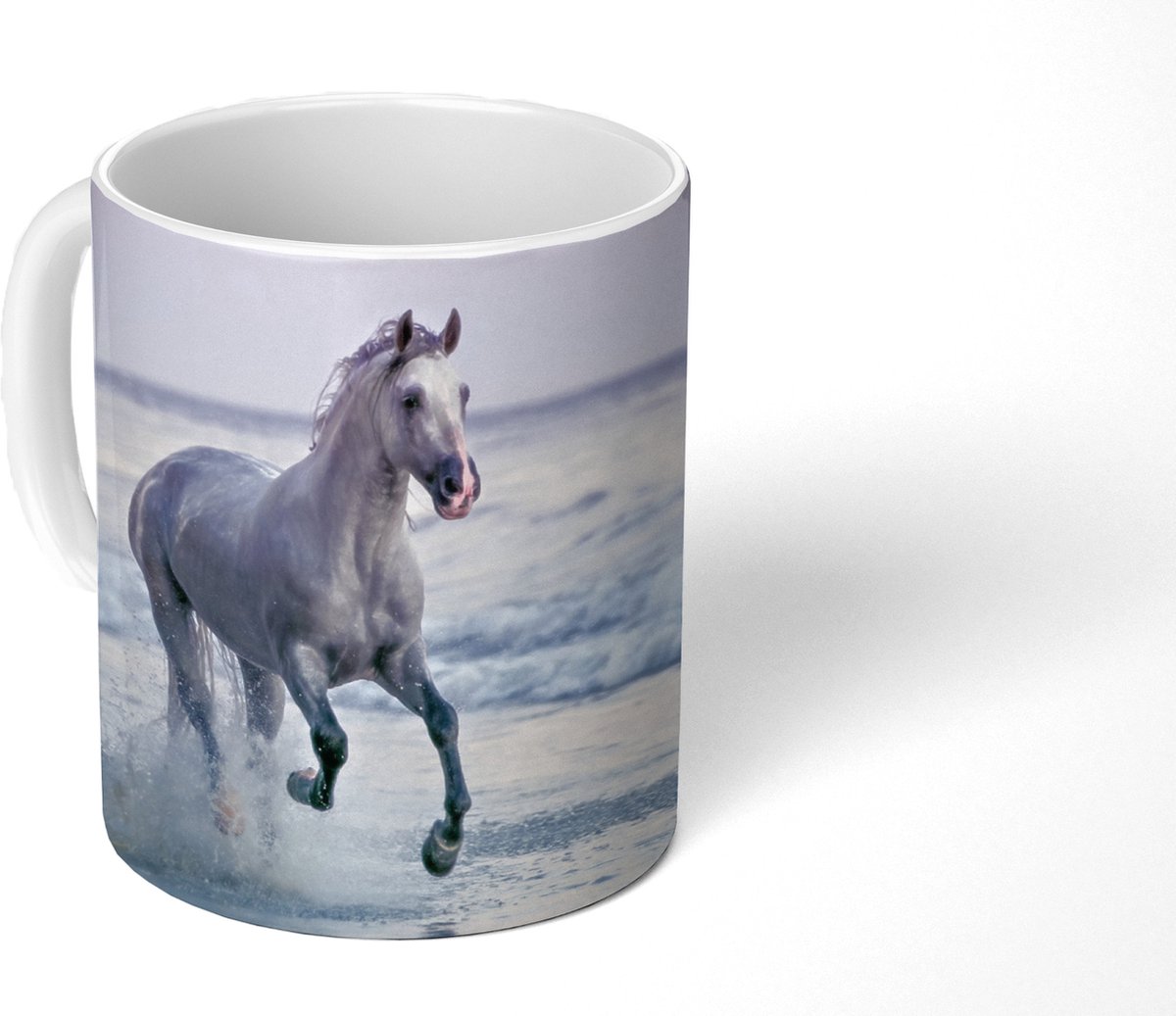 Mok - Koffiemok - Paard - Zee - Pastel - Mokken - 350 ML - Beker - Koffiemokken - Theemok
