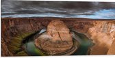 WallClassics - Dibond - Horseshoe Bend  - 100x50 cm Foto op Aluminium (Wanddecoratie van metaal)