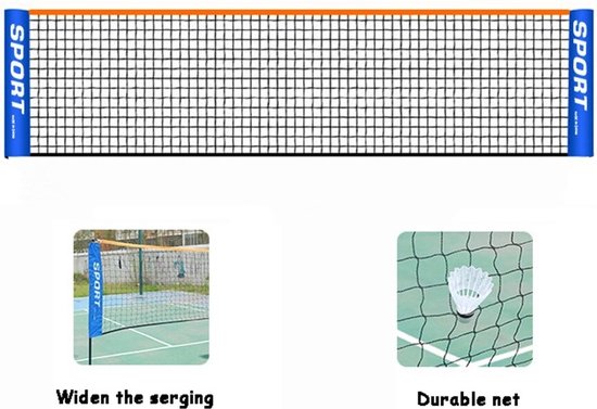 Apollo Filet Badminton, Filet de Volley Ball, 300cm, 400cm, 500 cm