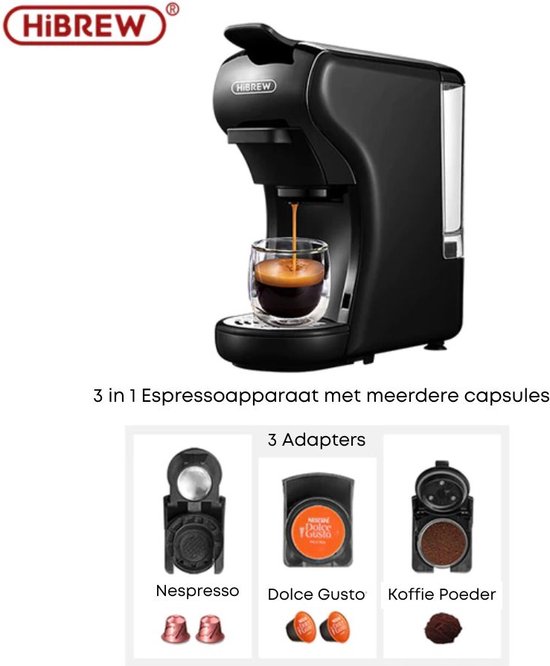 HiBrew® Koffie machine - 3-in-1 Koffiemachine - Koffiezetapparaat -...