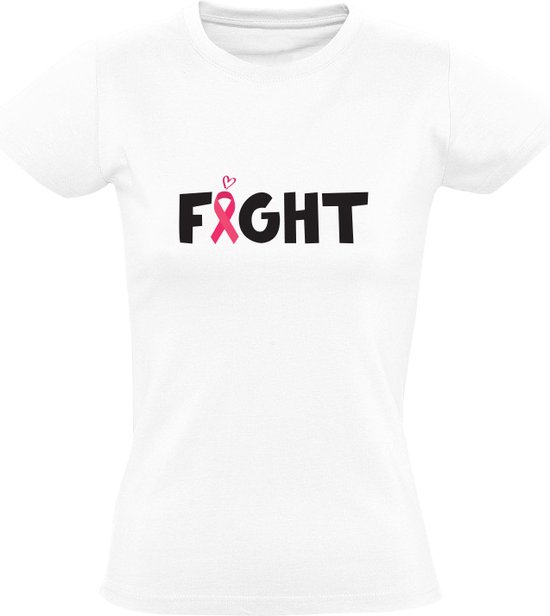 Foto: Fight against cancer dames t shirt borstkanker shirt