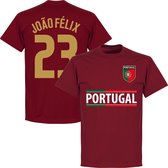 Portugal João Félix 23 Team T-Shirt - Bordeaux Rood - XL