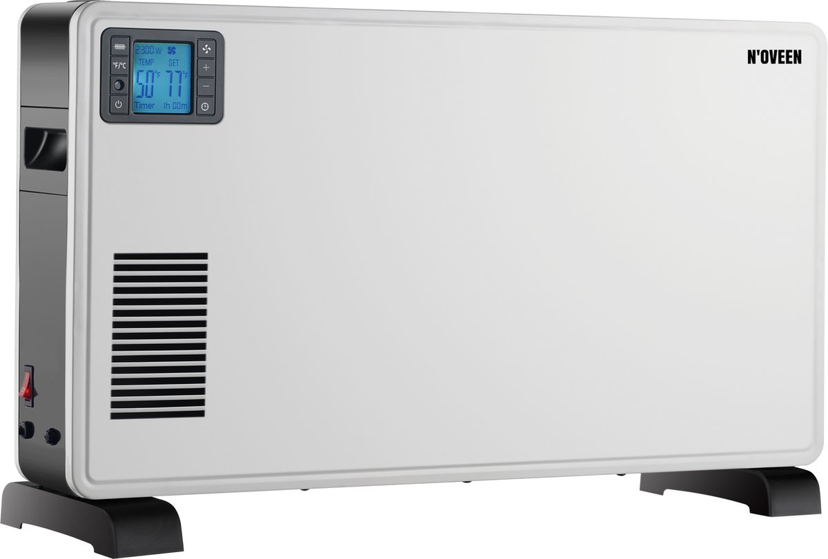 Noveen CH9000 Smart elektrische convector verwarming - elektrische kachel 2300W - LCD display - 24-uurs timer - Schakelt automatisch uit - Afstandsbediening - Wit
