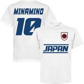 Japan Team Minamino 10 T-shirt - Wit - XXL