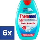 Theramed Pure Breath Tandpasta - 6 x 75 ml