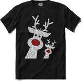 Glitter Kerst Buddy's - T-Shirt - Heren - Zwart - Maat XXL