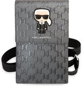 Pochette Universal pour téléphone Karl Lagerfeld - Monogram - Argent