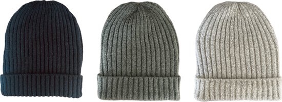 ASTRADAVI Beanie Hats - Muts - Warme Dames en Heren Skimutsen Hoofddeksels - 3 Stuks Trendy Winter Mutsen - Zwart, Legergroen, Kaki