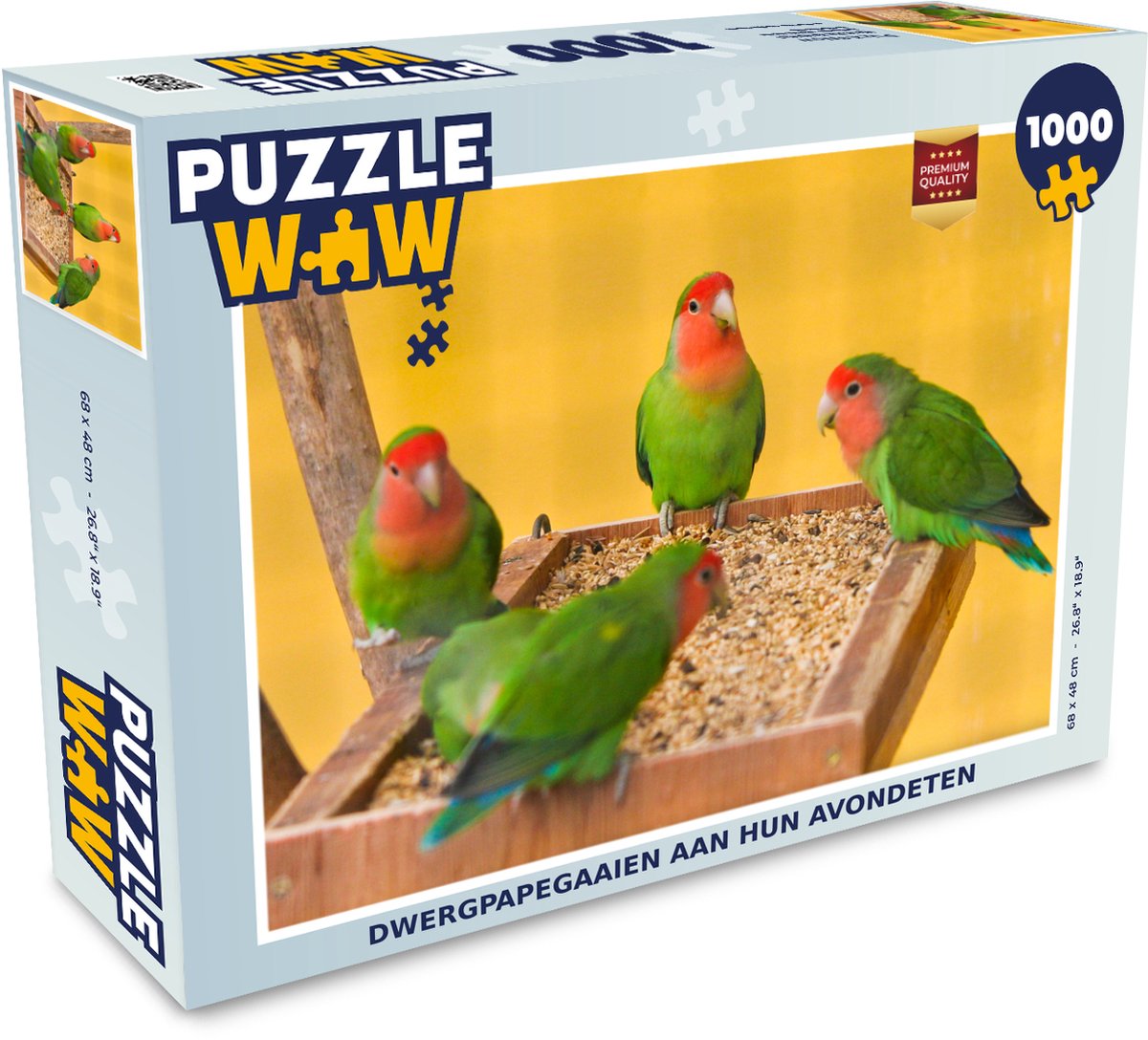 Puzzel Dwergpapegaaien aan hun avondeten - Legpuzzel - Puzzel 1000 stukjes volwassenen