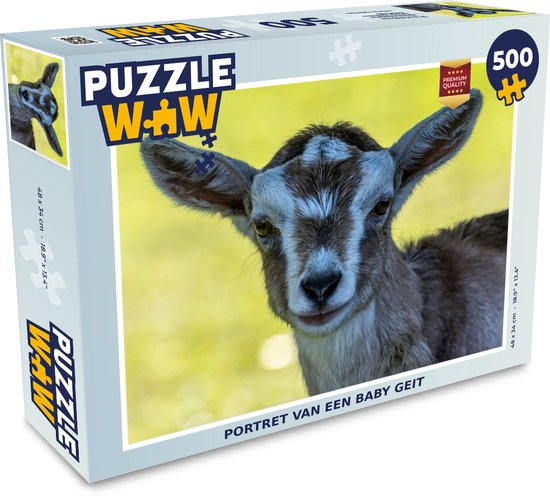 Puzzle Chèvre - Agneau - Portrait - Puzzle - Puzzle 500 pièces | bol.com