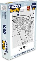 Puzzel Stadskaart - Baarn - Grijs - Wit - Legpuzzel - Puzzel 1000 stukjes volwassenen - Plattegrond