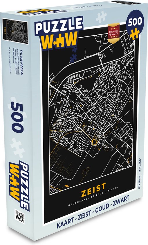 Rahmendesign24 Milano Puzzellijst, ca. 300-500 stukjes, 36 x 48 cm, 48 x 36 cm, zwart (glanzend) met acrylglas