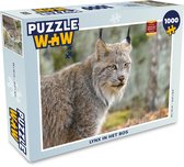Puzzel Lynx - Bos - Grijs - Legpuzzel - Puzzel 1000 stukjes volwassenen