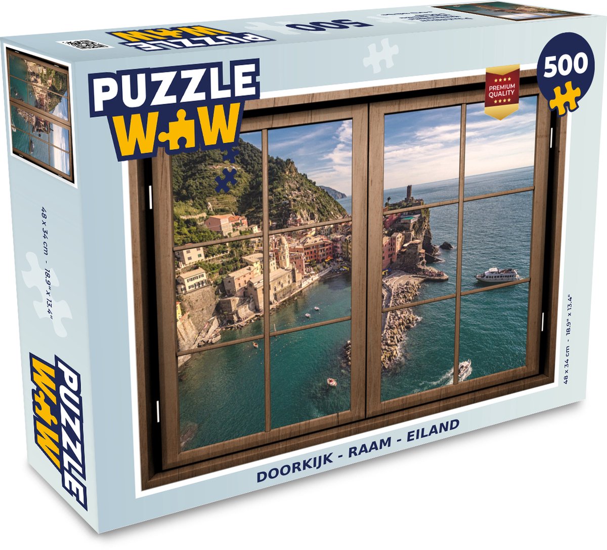Puzzel Doorkijk - Ramen - Eiland - Legpuzzel - Puzzel 500 stukjes