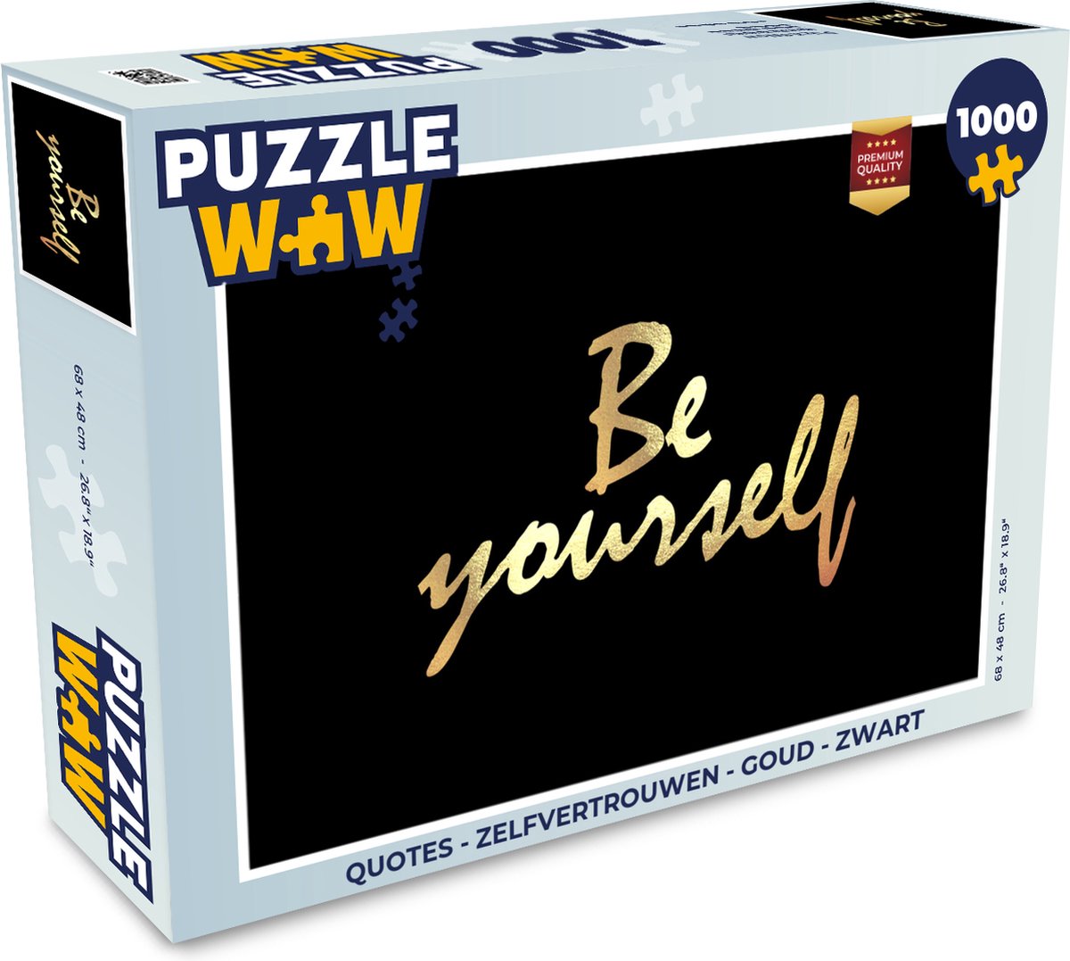Puzzel Quotes - Zelfvertrouwen - Goud - Zwart - Legpuzzel - Puzzel 1000 stukjes volwassenen