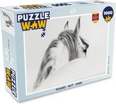 Puzzel Paard - Wit - Dier - Legpuzzel - Puzzel 1000 stukjes volwassenen