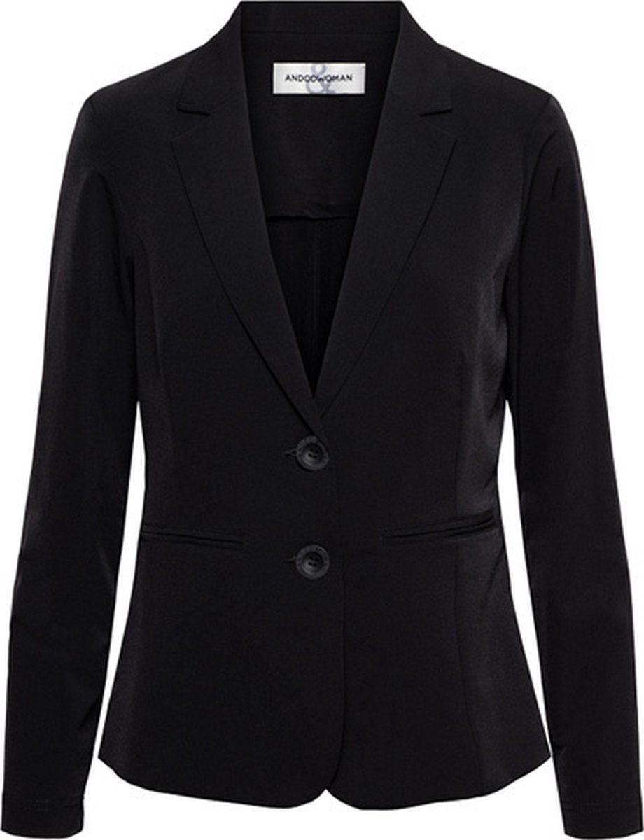 &Co Women blazer Phileine travel - zwart