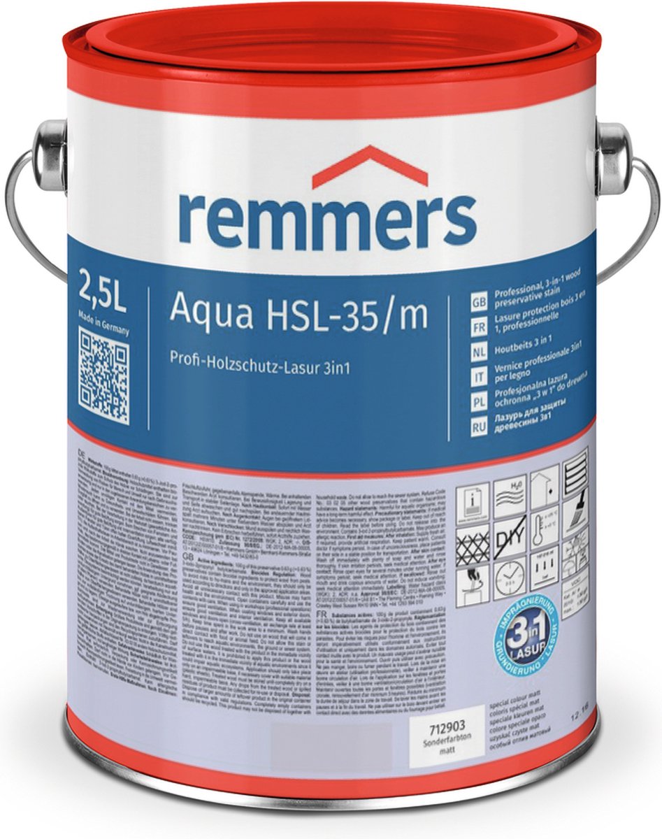 Remmers Aqua HSL-35/m Licht Eiken 2,5 liter