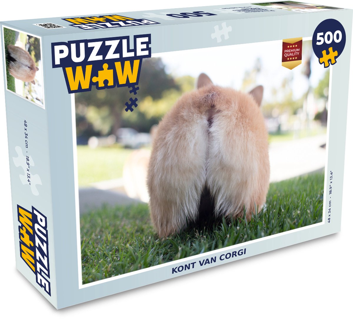 Puzzel Kont van corgi - Legpuzzel - Puzzel 500 stukjes