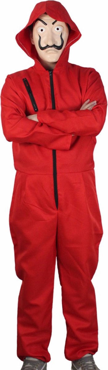 La Casa De Papel Pak Kostuum Overall Outfit Met Masker - XL-Geen