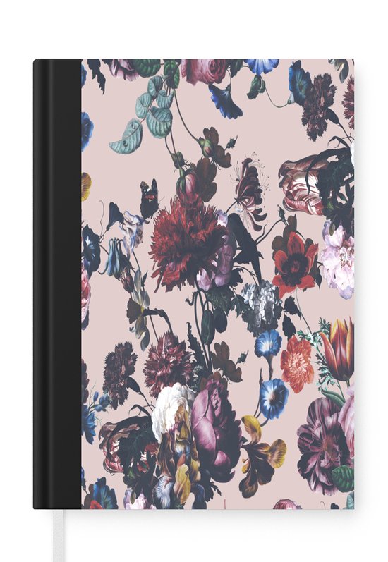 Carnet - Carnet - Fleurs - Motifs - Vintage - Carnet - Format A5 - Bloc-notes